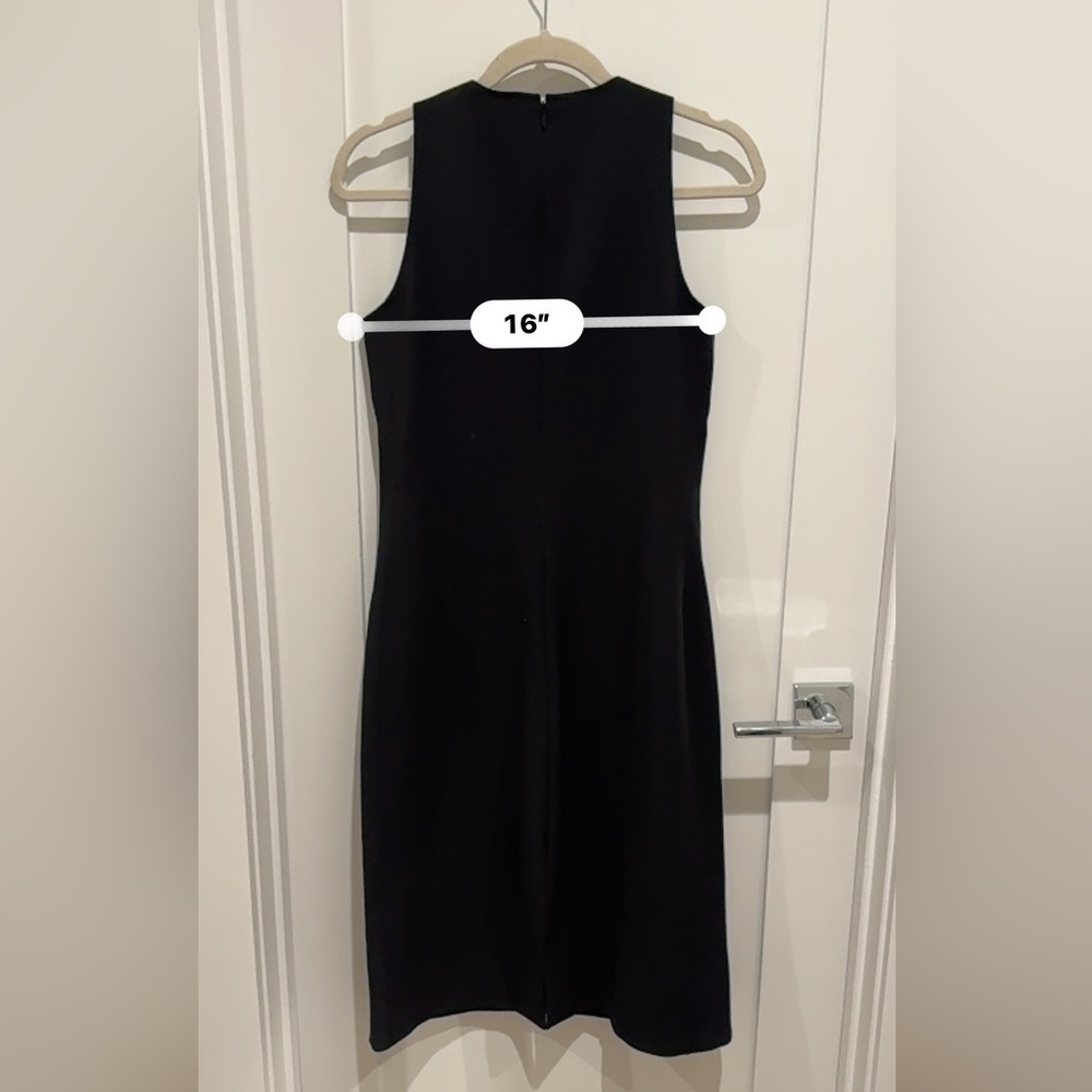 New Ralph Lauren Black Ponte Sheath Dress Classic Lined Workwear size 6 big bin - Picture 11 of 12